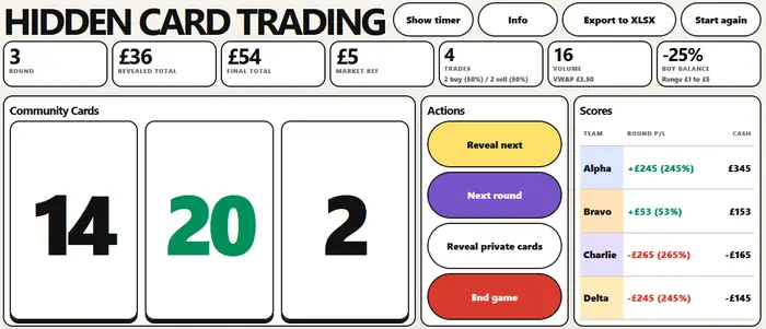 Hidden Card Trading